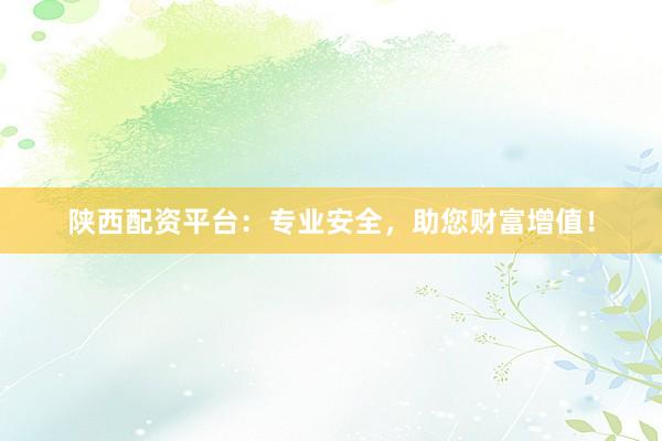 陕西配资平台：专业安全，助您财富增值！