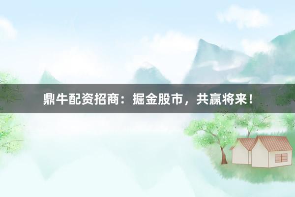 鼎牛配资招商：掘金股市，共赢将来！