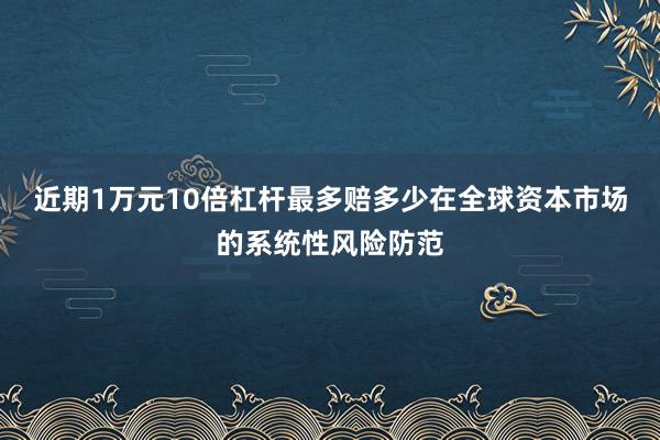 近期1万元10倍杠杆最多赔多少在全球资本市场的系统性风险防范