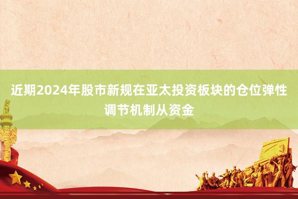 近期2024年股市新规在亚太投资板块的仓位弹性调节机制从资金