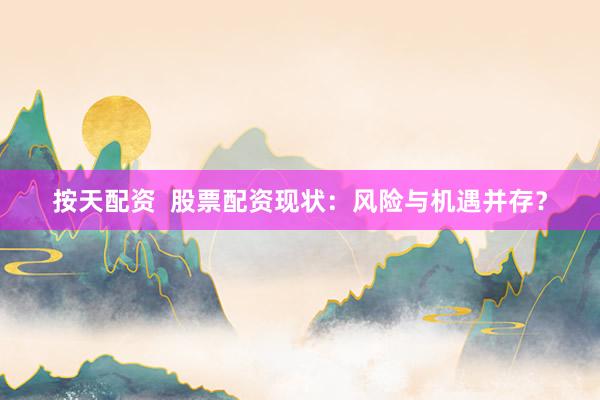 按天配资  股票配资现状：风险与机遇并存？