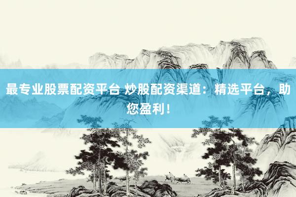 最专业股票配资平台 炒股配资渠道：精选平台，助您盈利！